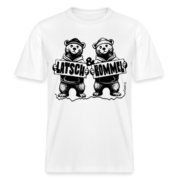 LATSCH & BOMMEL-relaxed fit Unisex Bio T-Shirt - Weiß