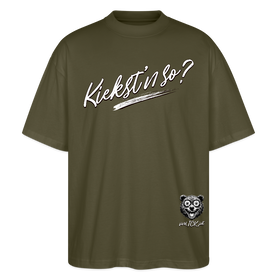 KIEKST'N SO?-Oversized Unisex Bio T-Shirt II - Khaki