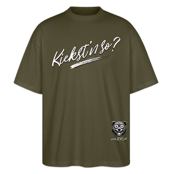 KIEKST'N SO?-Oversized Unisex Bio T-Shirt II - Khaki