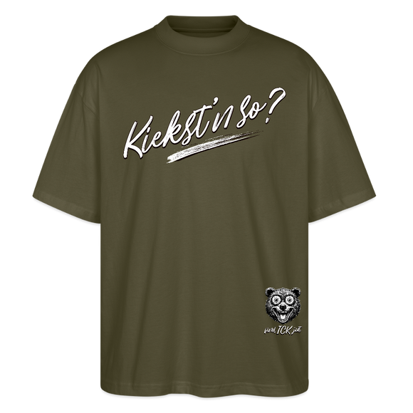 KIEKST'N SO?-Oversized Unisex Bio T-Shirt II - Khaki