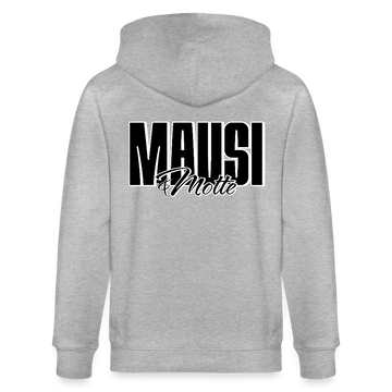 MAUSI UND MOTTE-Unisex Bio-Kapuzenjacke - Grau meliert