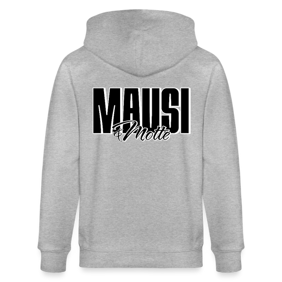 MAUSI UND MOTTE-Unisex Bio-Kapuzenjacke - Grau meliert