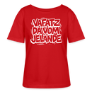 VAFATZ DA VOM JELÄNDE-Rundhals Frauen Bio-T-Shirt - Rot