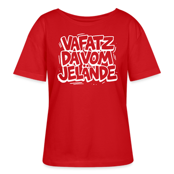 VAFATZ DA VOM JELÄNDE-Rundhals Frauen Bio-T-Shirt - Rot