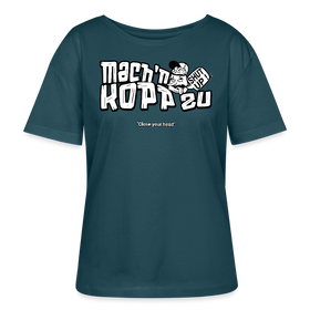 MACH N KOPP ZU-Rundhals Frauen Bio-T-Shirt - Dunkles Petrol