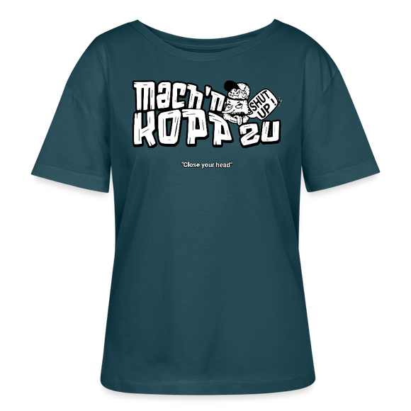 MACH N KOPP ZU-Rundhals Frauen Bio-T-Shirt - Dunkles Petrol