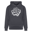 DA KIEKSTE WA?-Unisex Bio-Hoodie-mit Berliner Spruch - Indigoblau