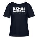 ICK MACH WAT ICK WILL-Rundhals Frauen Bio-T-Shirt - Navy