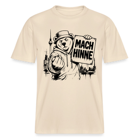 Berlin Souvenir mit Berliner Schnauze-MACH HINNE- RELAXED FIT Unisex Organic T-Shirt - Natur