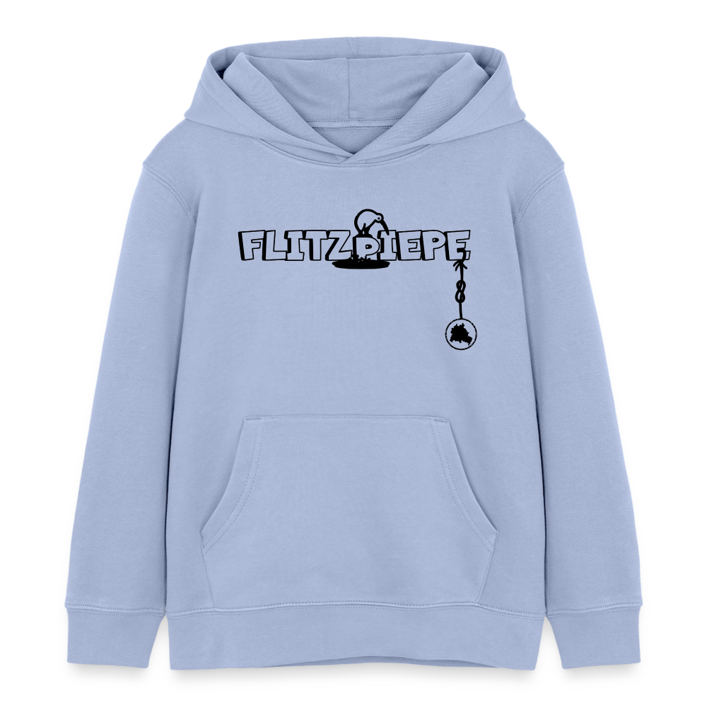 EINE FLITZPIEPE - Kinder Bio-Hoodie - Sky