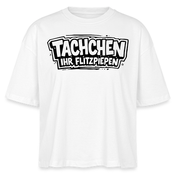 Berlin Shirt-TACHCHEN IHR FLITZPIEPEN-Frauen Boxy Bio-T-Shirt - Weiß