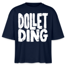 DOLLET DING-Frauen Boxy Bio-T-Shirt - Navy