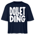 DOLLET DING-Frauen Boxy Bio-T-Shirt - Navy