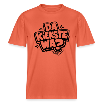 Berlin Schnauze uff RELAXED FIT Unisex Bio T-Shirt-DA KIEKSTE WA? - Hellrot