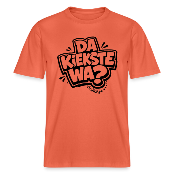 Berlin Schnauze uff RELAXED FIT Unisex Bio T-Shirt-DA KIEKSTE WA? - Hellrot
