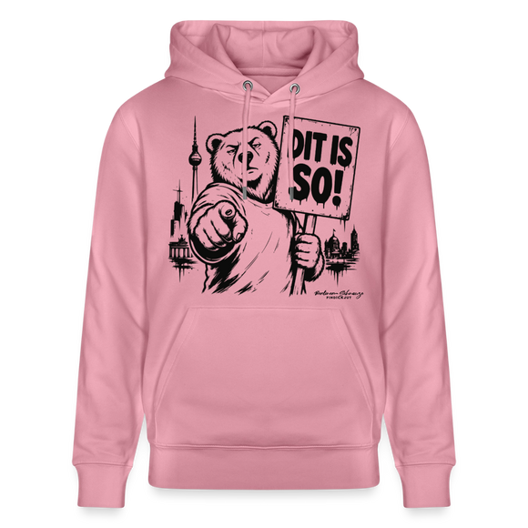 Berlin Souvenir Hoodie -DIT IS SO! – Unisex Bio-Hoodie mit Berliner Bär - Lila Traum