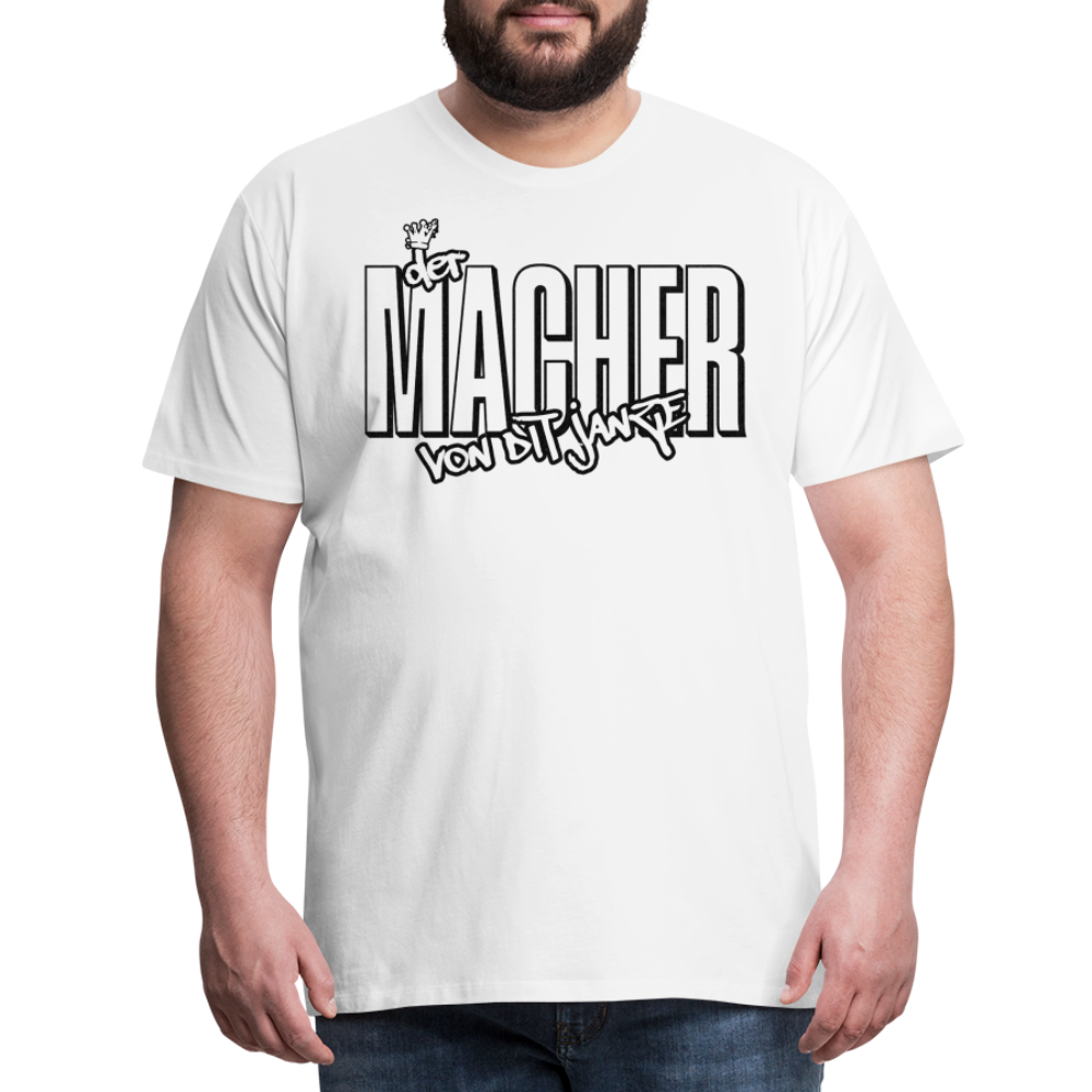 DER MACHER VON DIT JANZE - Männer Premium T-Shirt - Weiß