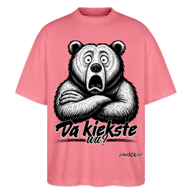 Da kiekste, wa?-Oversized Unisex Bio T-Shirt - Pink 