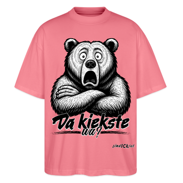 Da kiekste, wa?-Oversized Unisex Bio T-Shirt - Pink 