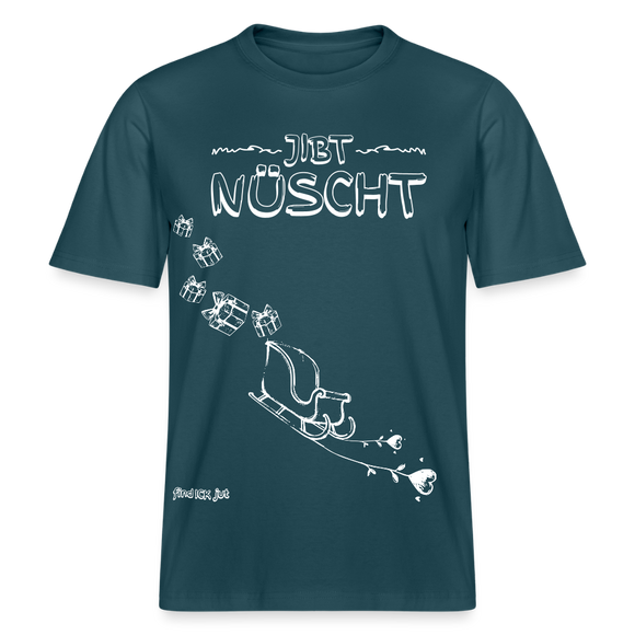 Weihnachten in Berlin 25-JIBT NÜSCHT-Unisex Relaxed Fit Bio-T-Shirt - Dunkles Petrol