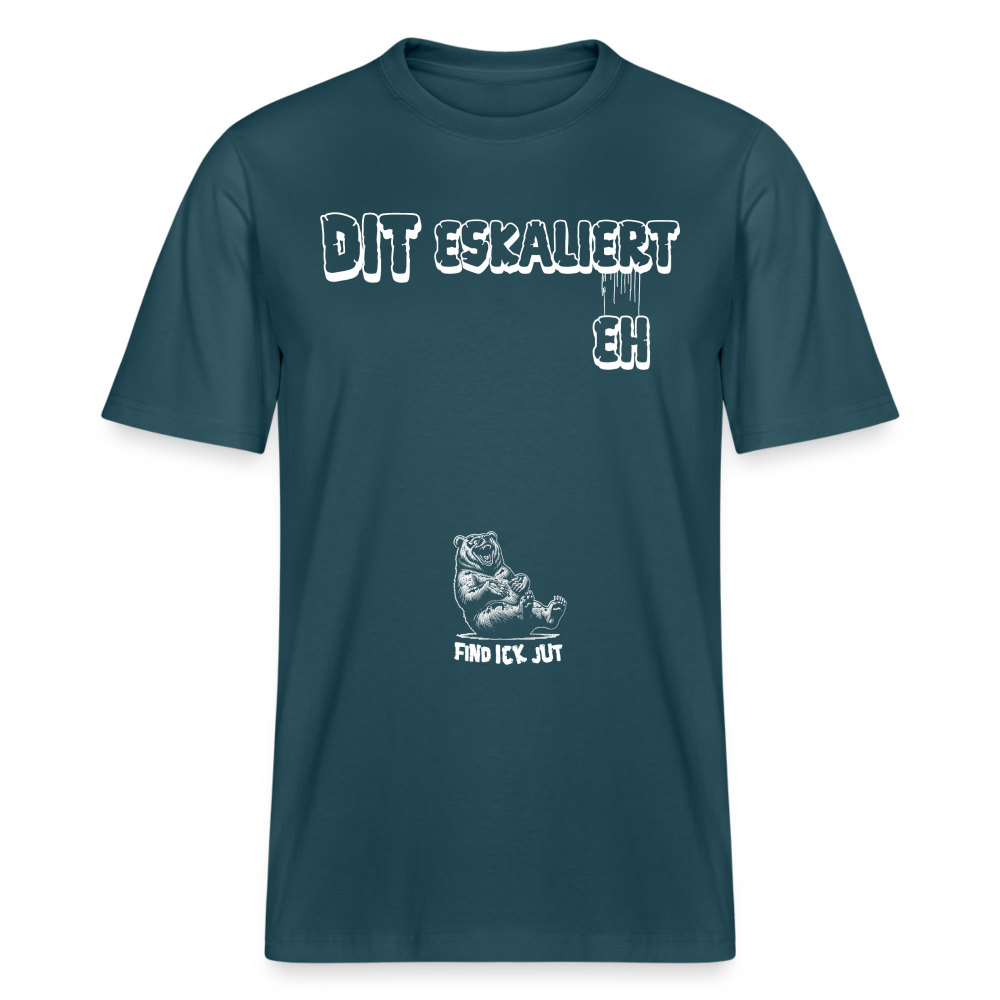 DIT ESKALIERT EH-Relaxed Fit Unisex Bio-T-Shirt - Dunkles Petrol