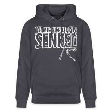 JEH MIR NICH UFFN SENKEL-Unisex Bio-Hoodie II - Indigoblau