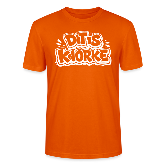 DIT IS KNORKE-Unisex T-Shirt Bio mit Berliner Schnauze - Tieforange