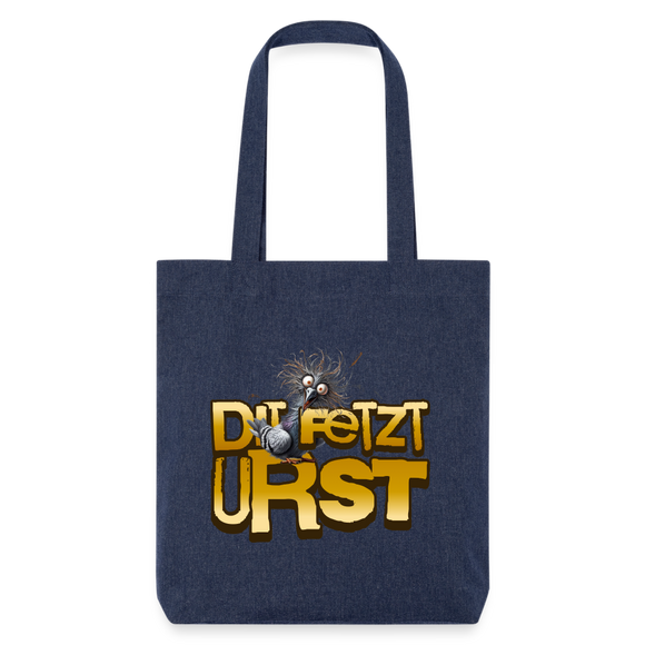 DIT FETZT URST - recycelter Heavyweight Stoffbeutel - melange Blue