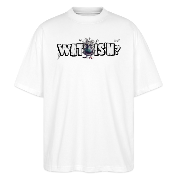 WAT ISN'N?-Oversized Unisex Bio T-Shirt - Weiß