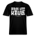 PASS UFF KEULE- RELAXED FIT Unisex Organic T-Shirt mit Berliner Schnauze - Schwarz