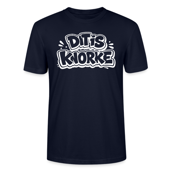DIT IS KNORKE-Unisex T-Shirt Bio mit Berliner Schnauze - Navy