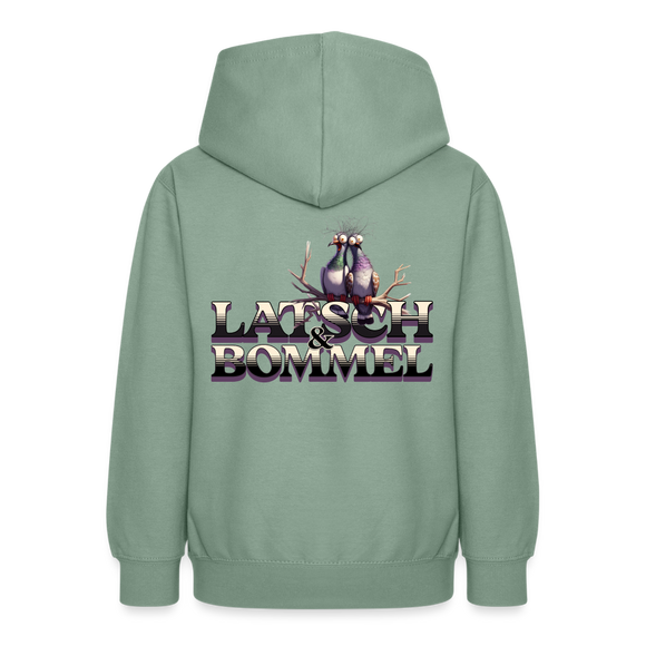 BERLINER LATSCH UND BOMMEL - Teenager Hoodie - Graugrün