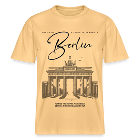 BERLIN Souvenir-Relaxed Fit Unisex Bio-T-Shirt - Hellgelb