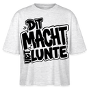 berlinerisch-DIT MACHT URST LUNTE-Frauen Boxy Bio-T-Shirt - Weiß meliert