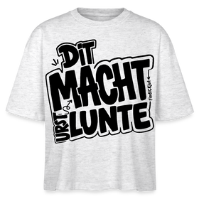 berlinerisch-DIT MACHT URST LUNTE-Frauen Boxy Bio-T-Shirt - Weiß meliert