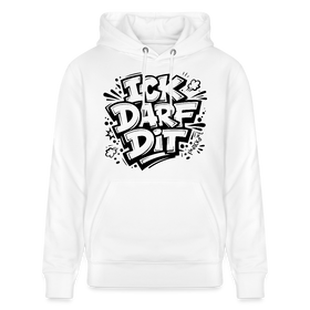 Berliner Spruch-ICK DARF DIT-Unisex Bio-Hoodie - Weiß