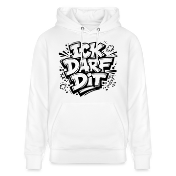 Berliner Spruch-ICK DARF DIT-Unisex Bio-Hoodie - Weiß