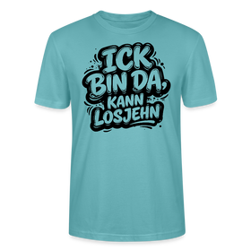 Berlin Shirt-Unisex Bio T-Shirt-ICK BIN DA, KANN LOSJEHN - Pastelltürkis