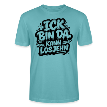 Berlin Shirt-Unisex Bio T-Shirt-ICK BIN DA, KANN LOSJEHN - Pastelltürkis