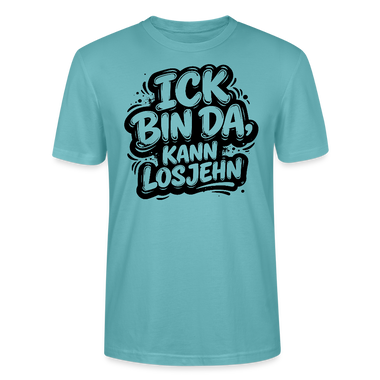 Berlin Shirt-Unisex Bio T-Shirt-ICK BIN DA, KANN LOSJEHN - Pastelltürkis