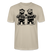 beige farbenes Bio-Unisex-T-Shirt mit zwei Bären, die Schilder mit der Aufschrift „LATSCH & BOMMEL“ halten – witziges Freundschafts-Motiv als Geschenk für Beste Freunde und Atzen.