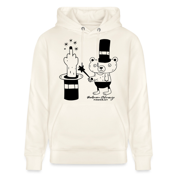 Berlin Unisex Bio-Hoodie-OHNE WORTE - Naturweiß 
