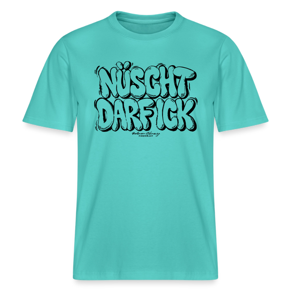 Berlin Shirt-NÜSCHT DARF ICK-RELAXED FIT Unisex Organic T-Shirt - Poolblau