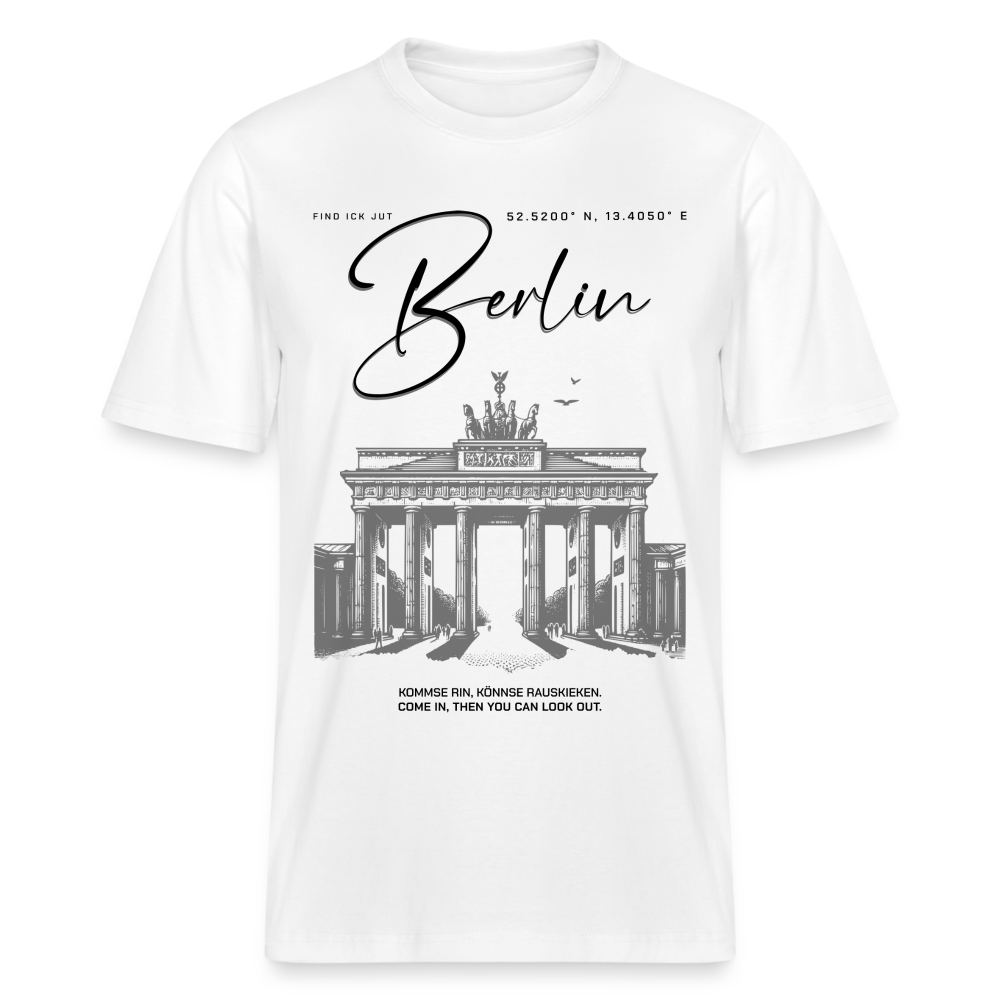 BERLIN-Relaxed Fit Unisex Bio-T-Shirt - Weiß