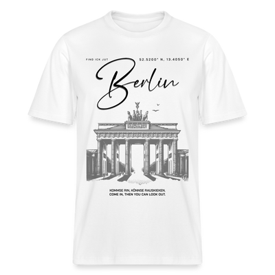 BERLIN-Relaxed Fit Unisex Bio-T-Shirt - Weiß