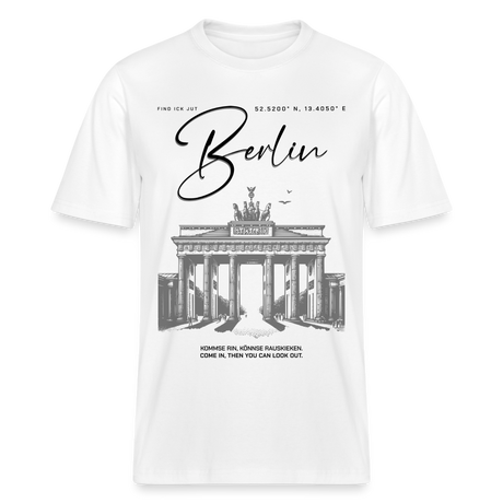 BERLIN-Relaxed Fit Unisex Bio-T-Shirt - Weiß