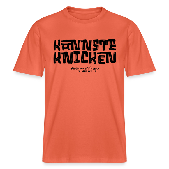 KANNSTE KNICKEN- RELAXED FIT Unisex Organic T-Shirt mit echt Berliner Schnauze - Hellrot