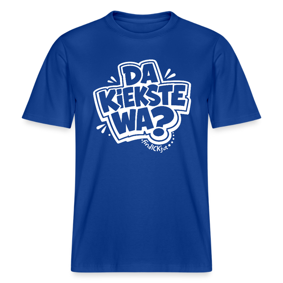 Berlin Shirt mit Spruch-DA KIEKSTE WA- RELAXED FIT Unisex Bio T-Shirt - Dunkelblau
