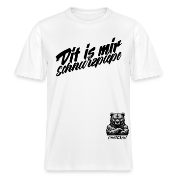 Dit is mir SCHNURZPIEPE-Relaxed Fit Unisex Bio-T-Shirt - Weiß