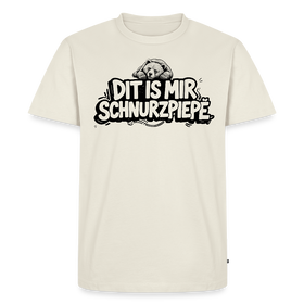 Berliner Bär-DIT IS MIR SCHNURZPIEPE-Männer Premium bio T-Shirt - Naturweiß